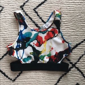 Milly Paint Splatter Cut Out Crop Top size L